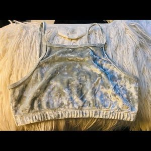 Grey Velvet Bralette